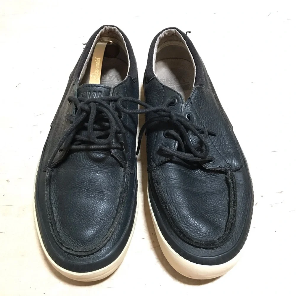 Vans OTW Black Leather Lace-Up Casual Sneakers Size 7.5